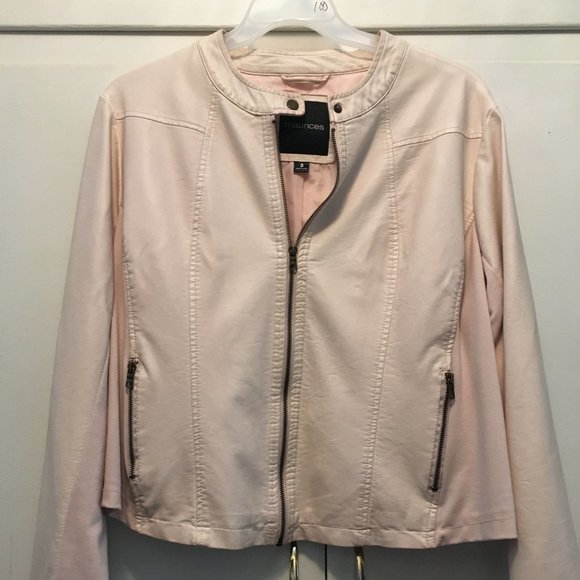 Maurices Jackets & Blazers - Maurices Blush Faux Leather Jacket